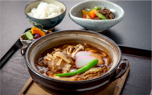 しし肉入り　みそ煮込みうどん定食